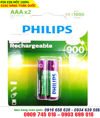Philips R03B2A90; Pin sạc AAA 1.2v Philips R03B2A90 dung lượng 900mAh size AAA 1.2v chính hãng |HẾT HÀNG